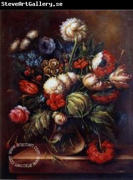 unknow artist Floral, beautiful classical still life of flowers.048